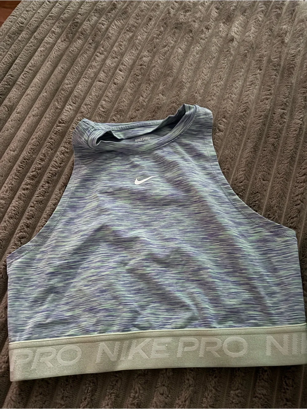 Nike Dri-FIT Heathered Mint and Lavender Short Sleeve Top
